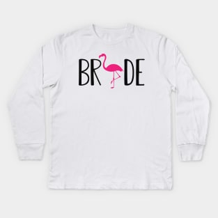 Bride - Flamingo Theme Kids Long Sleeve T-Shirt